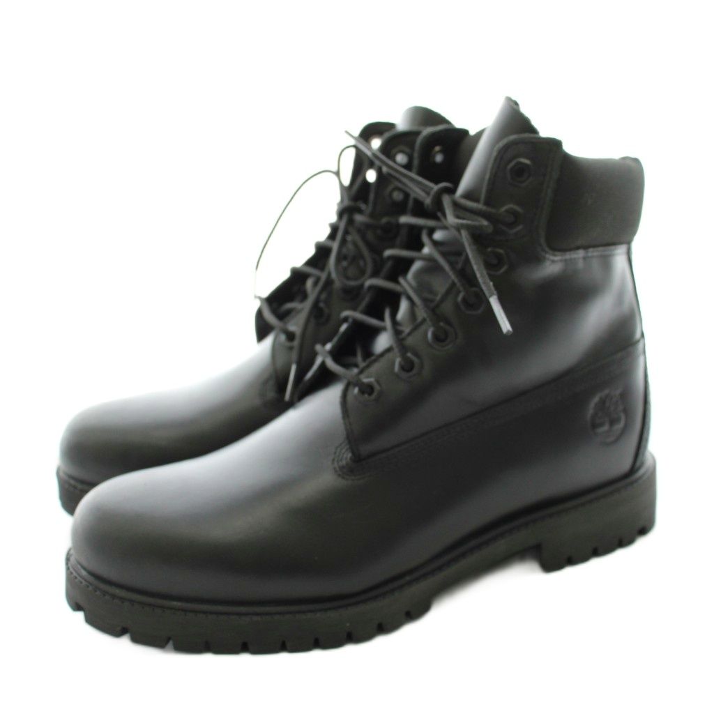 ティンバーランド Timberland 6インチ プレミアムブーツ ウォータープルーフ ショートブーツ レースアップ レザー 28cm 黒 ブラック 751425-10 /KU