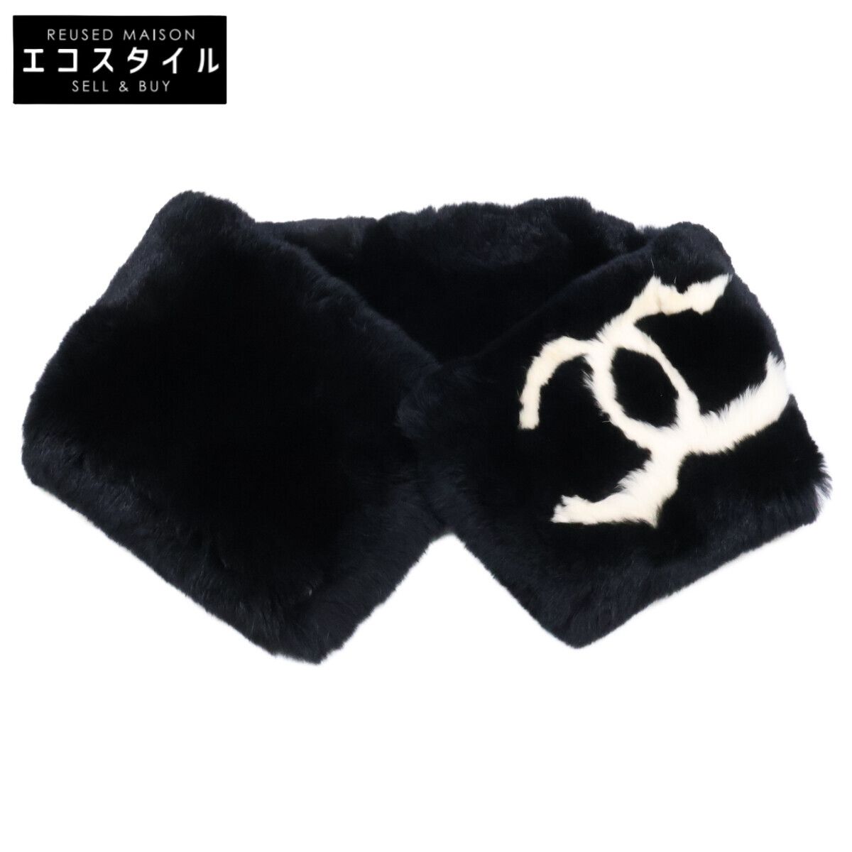 CHANEL　シャネル　ココマーク ラパン ラビットファー ティペット