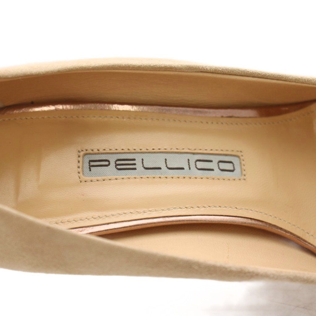 ペリーコ PELLICO パンプス アーモンドトゥ スエード 35.5 ベージュ