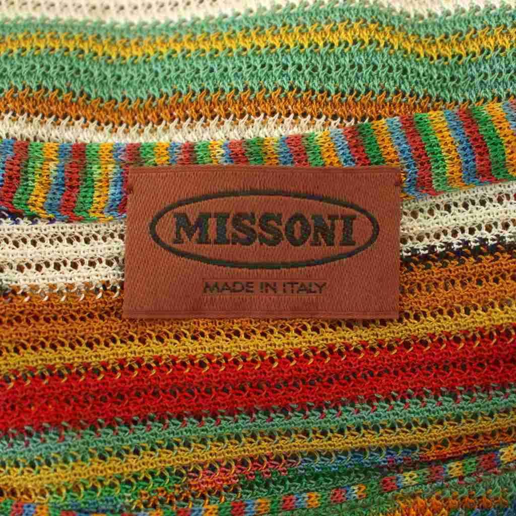 ミッソーニ MISSONI ニット セーター マルチカラー 総柄 半袖 ラウンド