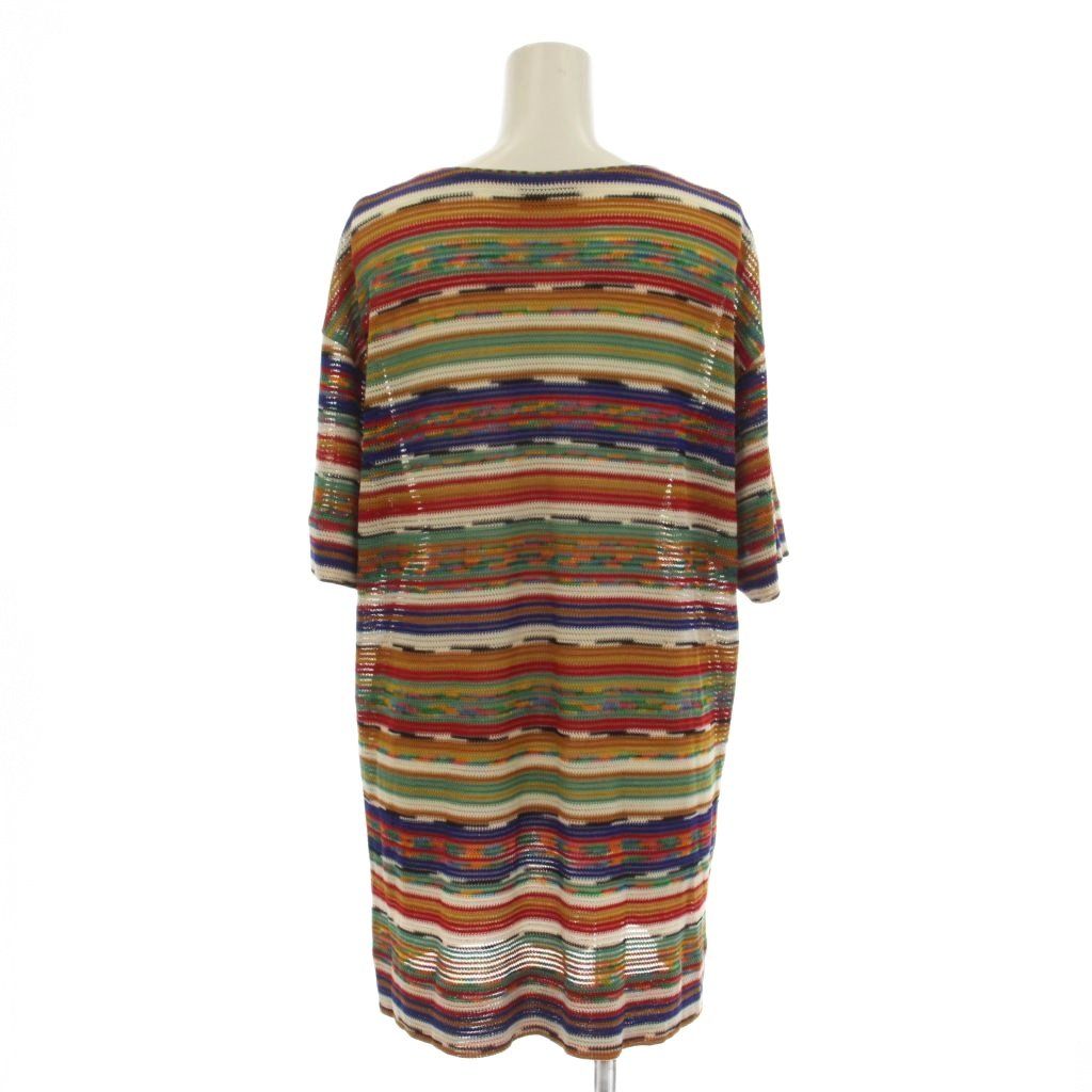 ミッソーニ MISSONI ニット セーター マルチカラー 総柄 半袖 ラウンド