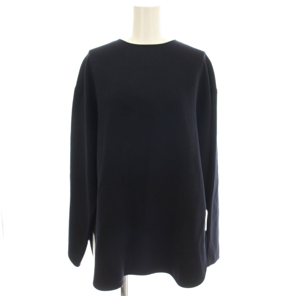 ヨリ yori ダブルクロスTeeブラウス カットソー 長袖 F ネイビー 紺