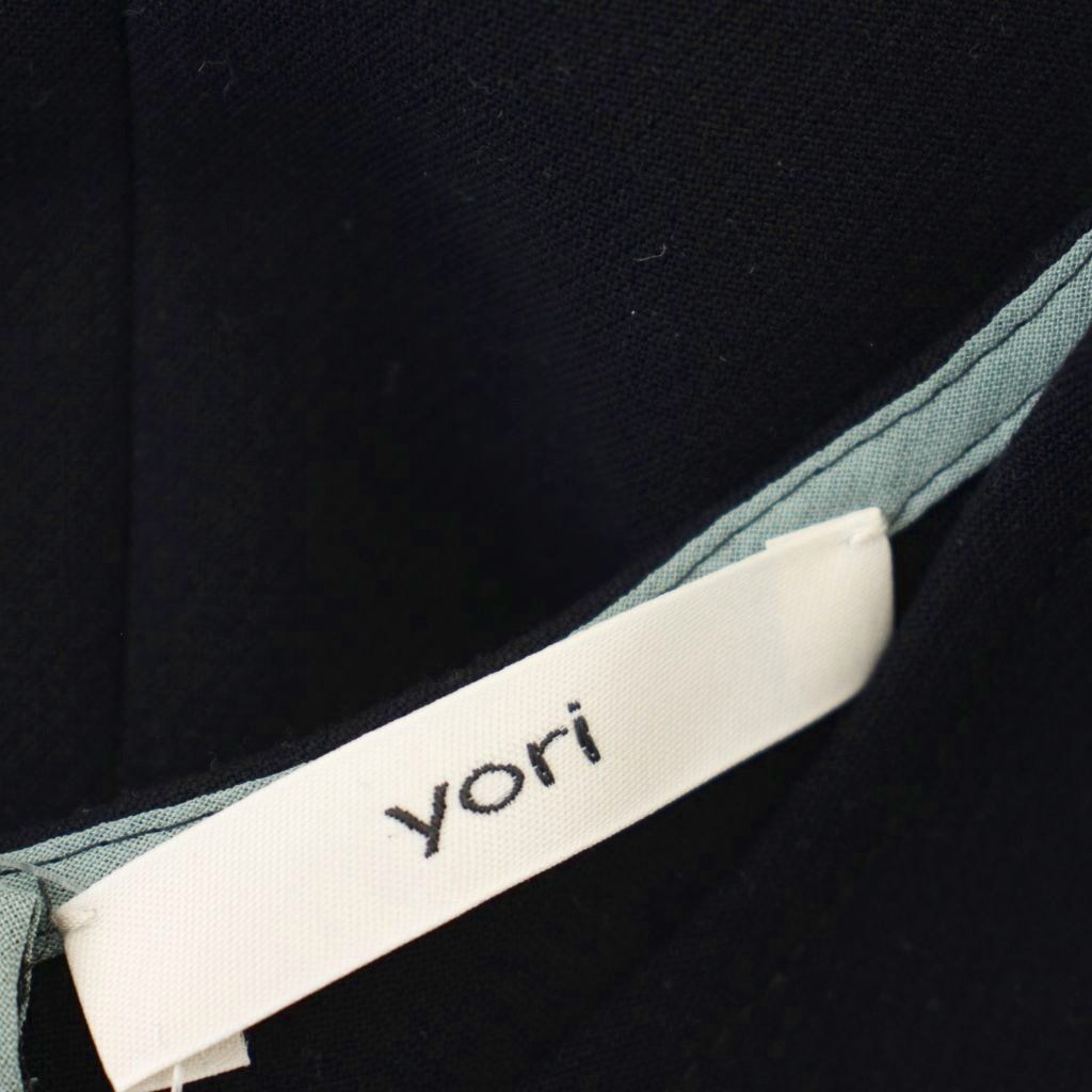 ヨリ yori ダブルクロスTeeブラウス カットソー 長袖 F ネイビー 紺