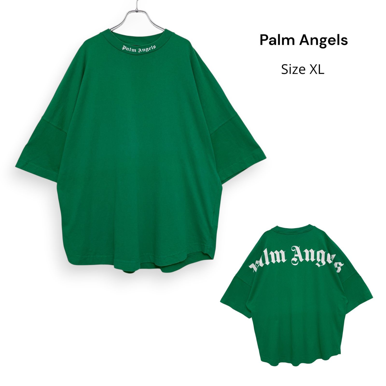 Palm Angels Tシャツ グリーン Lサイズ BTS Suga 着用 PALM ANGELS パームエンジェルス Tシャツ グリーン BTS Suga 着用同
