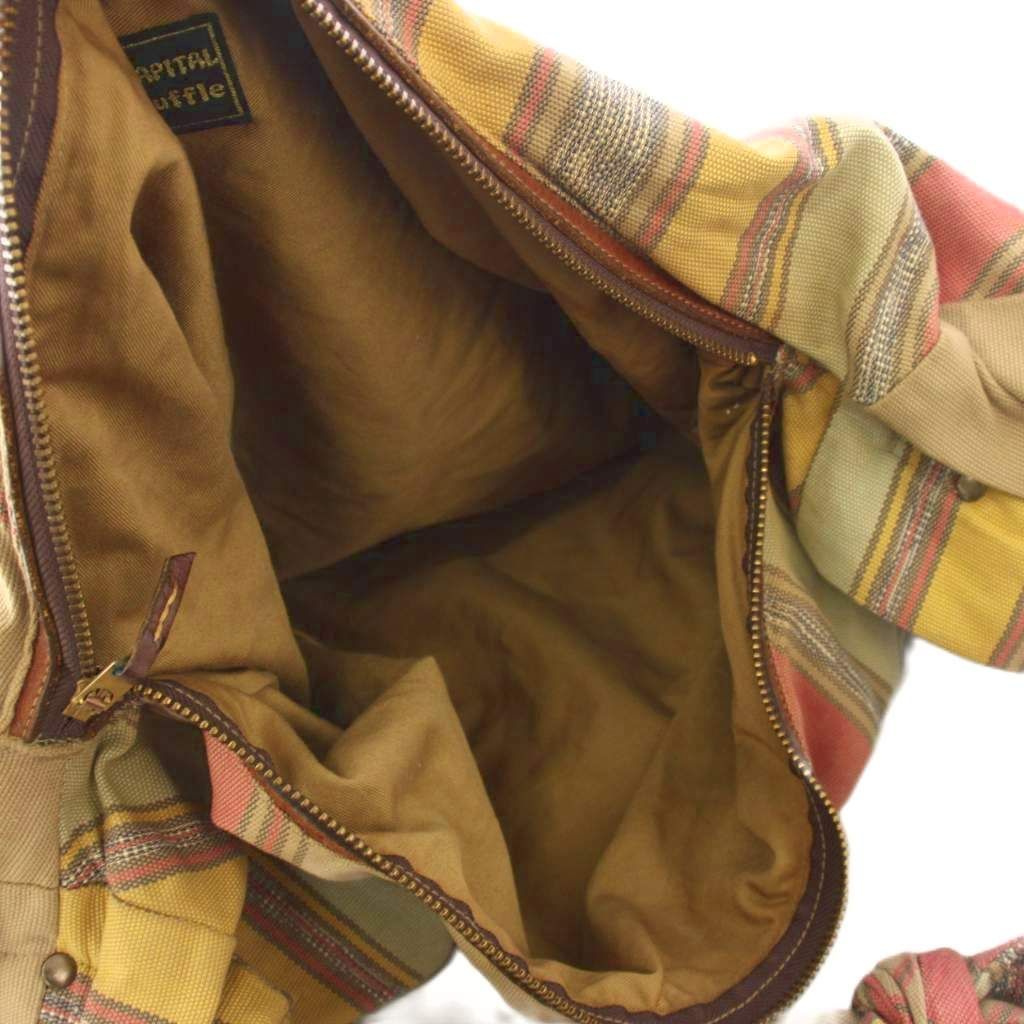 キャピタル kapital duffle ショルダーバッグ マルチストライプ