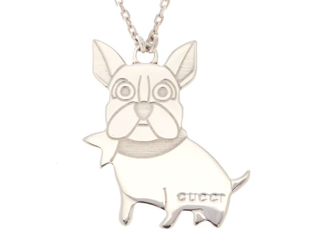 GUCCI グッチ フレンチブルドッグNC/SV/7.7g ネックレス シルバー925