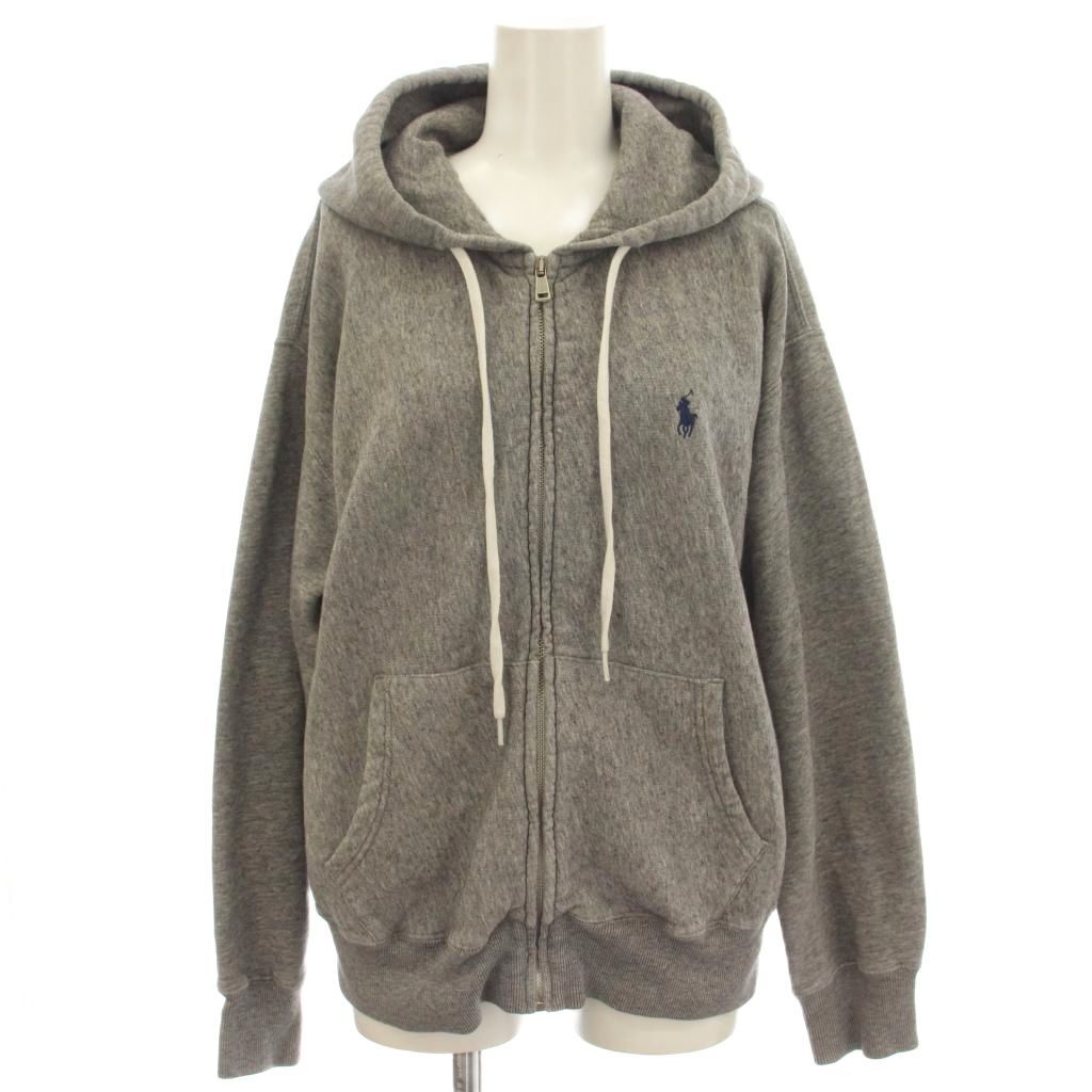 ポロ ラルフローレン POLO RALPH LAUREN パーカー スウェット ジップアップ 長袖 L グレー /☆G