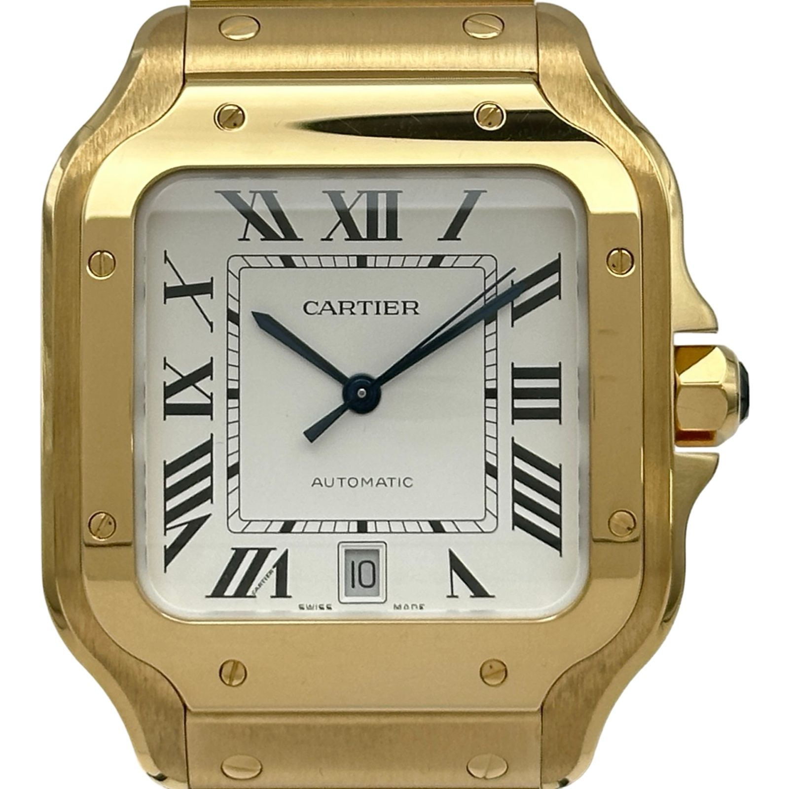 カルティエ Cartier サントス ドゥカルティエ LM WGSA0029 ホワイト ゴールド 自動巻き メンズ 腕時計