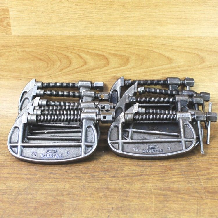 11本まとめて LOBSTER/ロブスター(ロブテックス) 75ｍｍ シャコ万力 バーコ型クランプ