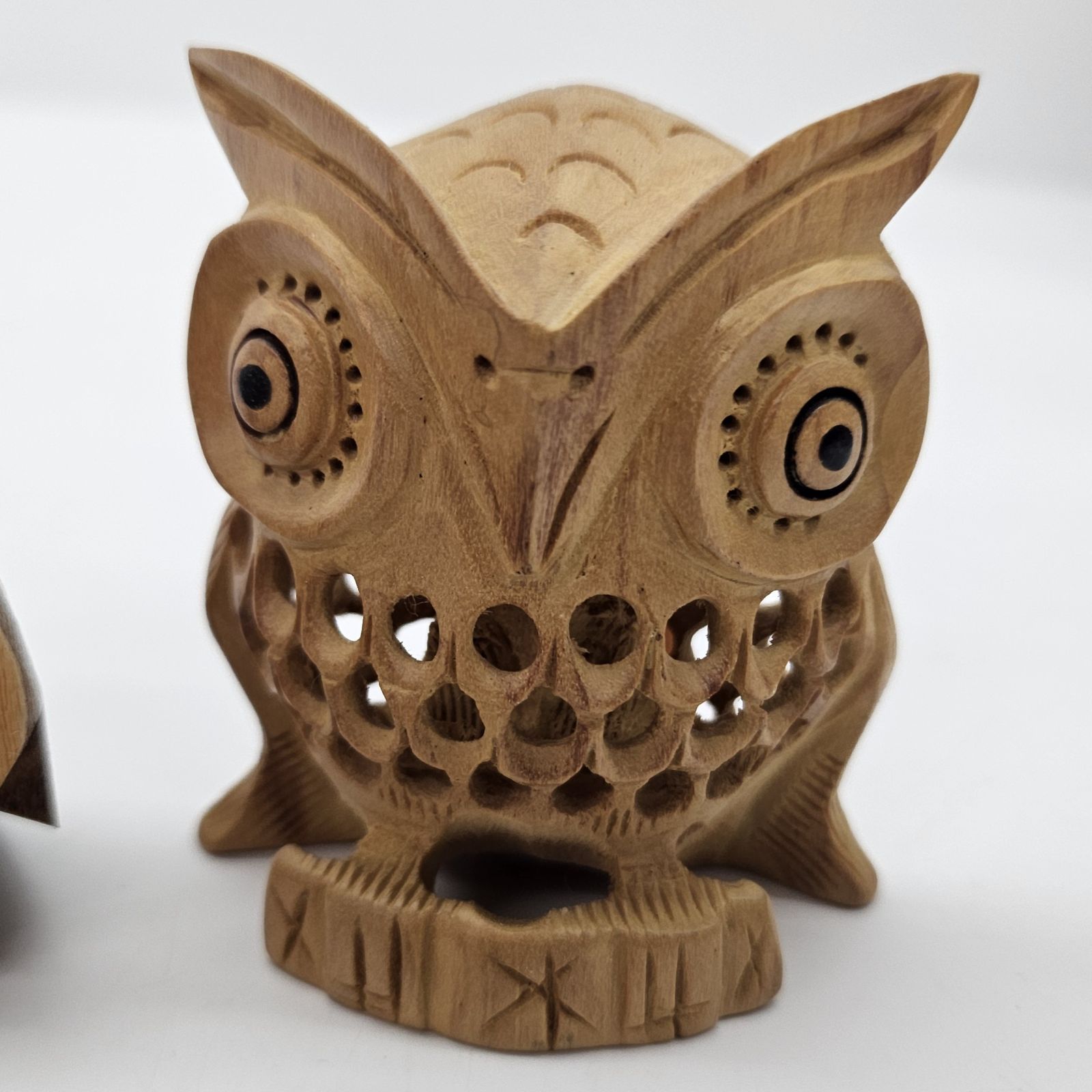 梟の木彫り 木彫りのフクロウ 北海道民芸品 置物 彫刻 オブジェ 【公式