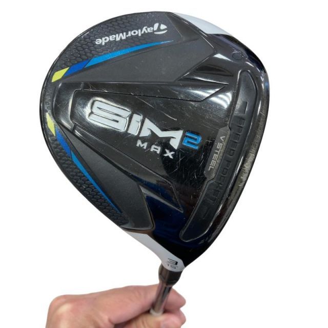 【中古】 テーラーメイド SIM2 MAX 3W フェアウェイウッド FW 純正特注シャフト (フレックスS) メンズ 男性用 右利き 右用 Cランク ゴルフクラブ