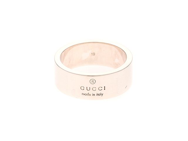 GUCCI グッチ トレードマークストライプスR/SV/9.8g/#19 リング・指輪_x000D_
 シルバー925 SV925 19号 シルバー メンズ【中古】437 送料無料】GUCCI グッチ トレードマークストライプスR/SV/9.8g/#19