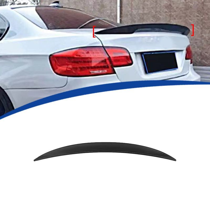 BMW 3シリーズ E92 2005-2011年対応 トランクリッド用リアスポイラー 立体形状 ABS製 ピアノブラック 貼り付け式 リア外装アクセント