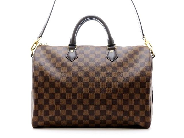 LOUIS VUITTON ルイ・ヴィトン スピーディ・バンドリエール35 N40591 ショルダーバッグ ダミエキャンバス/レザー ブラウン レディース【中古】473