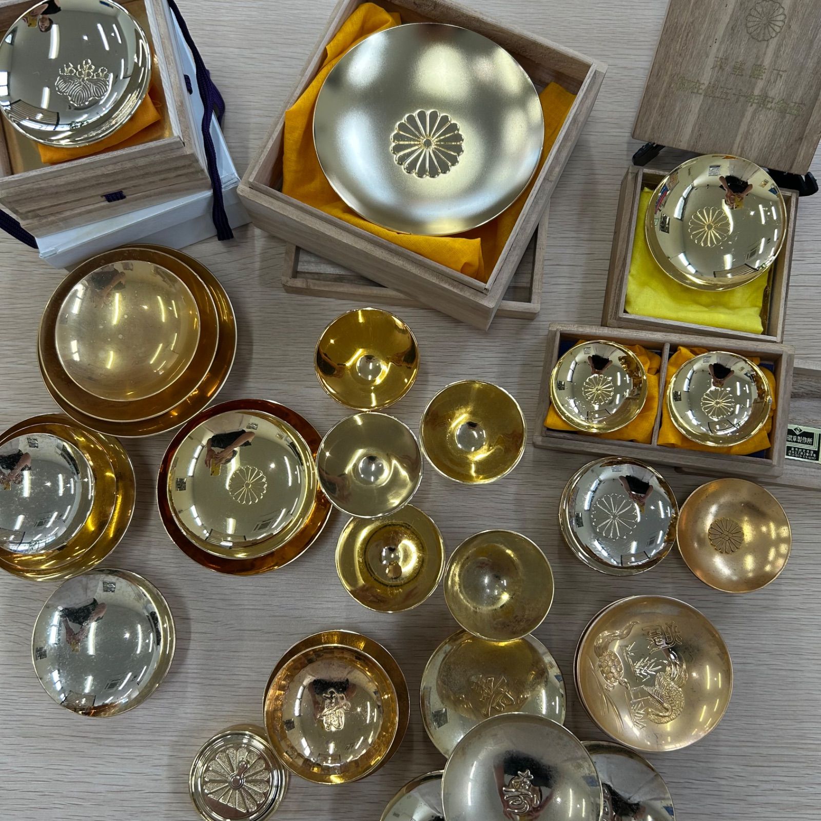 24KGP 酒器 金杯 まとめ売り 金メッキ 2kg〜 - メルカリ