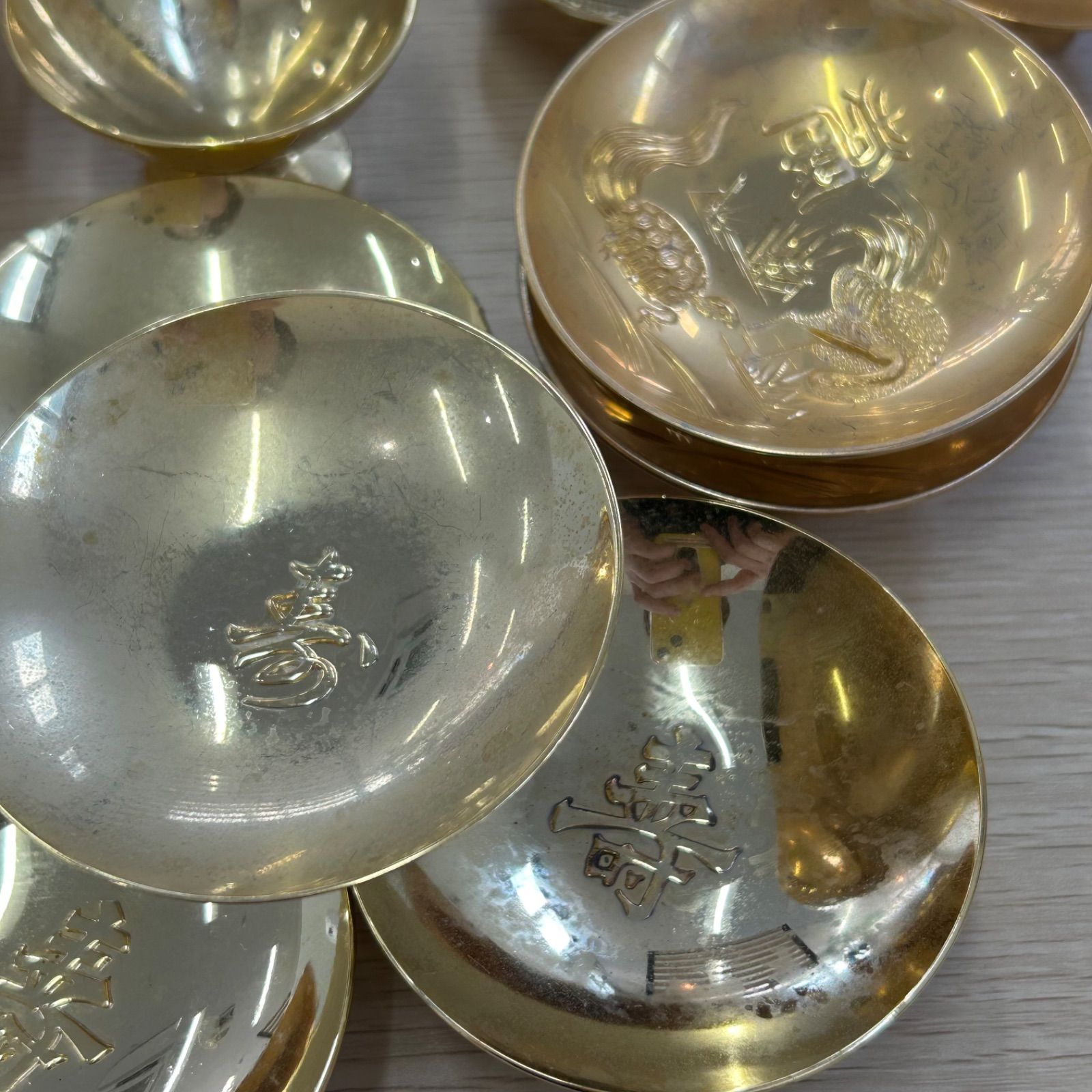 24KGP 酒器 金杯 まとめ売り 金メッキ 2kg〜 - メルカリ