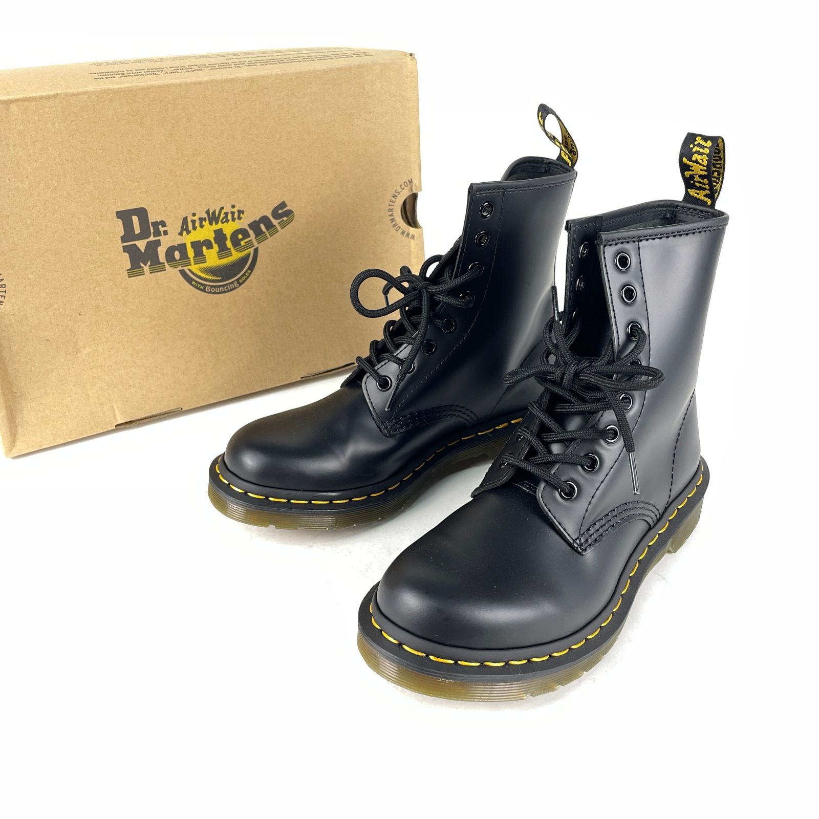 箱付 DR.MARTENS ドクターマーチン 1460 W 11821006 SMOOTH 8HOLE BOOT 8ホールブーツ サイズUK5 24cm程度 ブラック