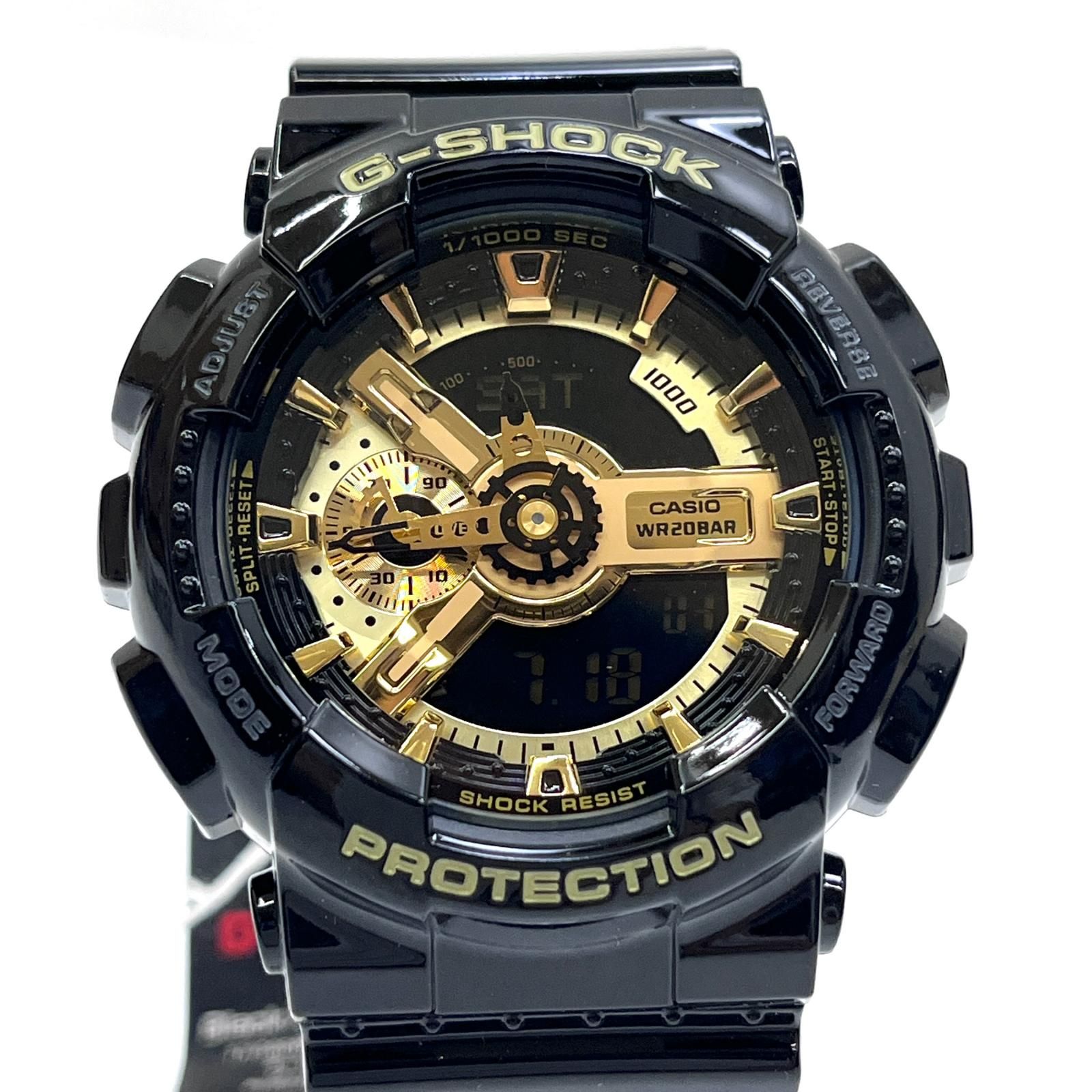 【加古川店】 中古 G-SHOCK | ジーショック 腕時計 アナデジ表示 クオーツ GA-110GB-1AJF ブラック 【131】