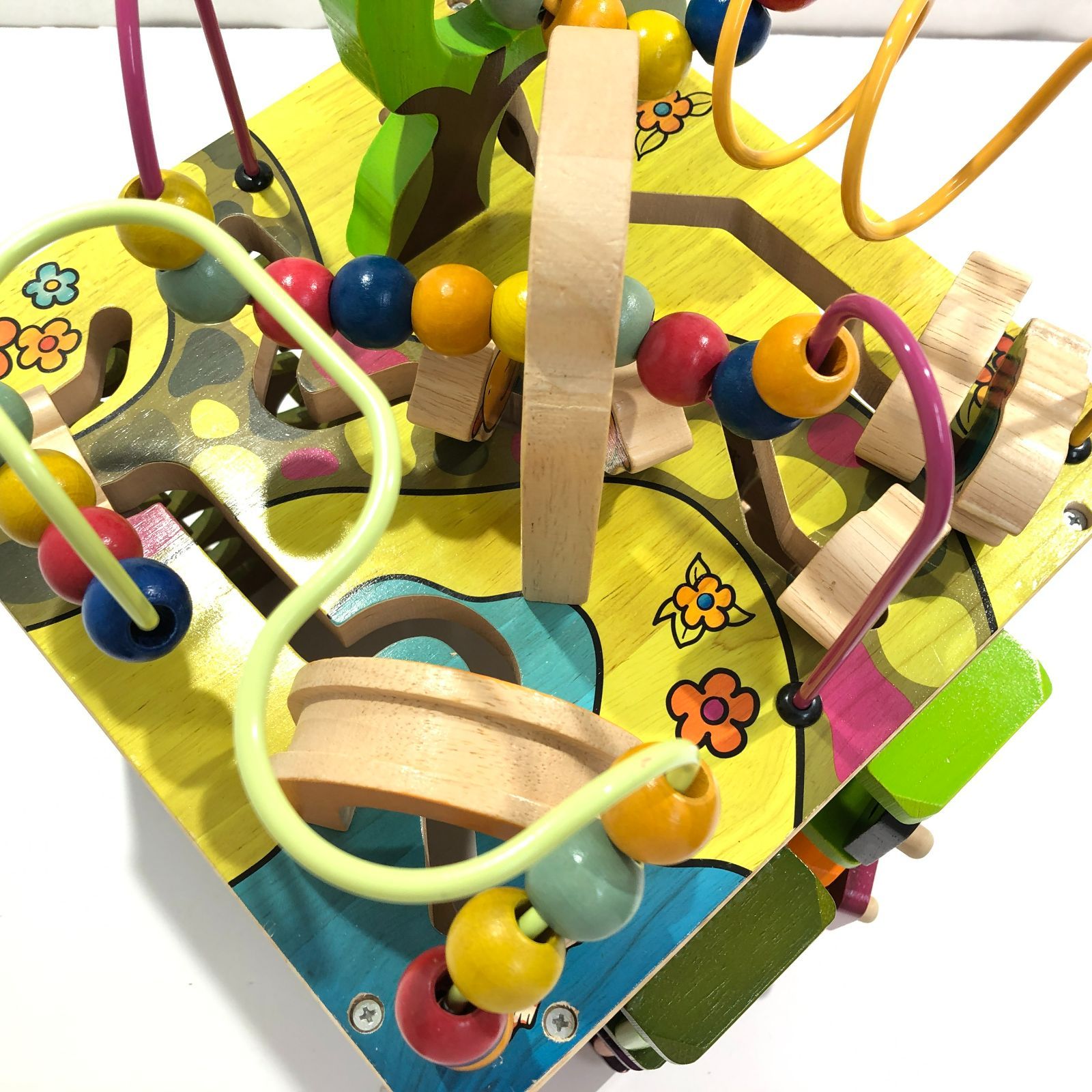 七重浜30-1-080717]B. toys Zany Zoo 木製アクティビティキューブ 知育 