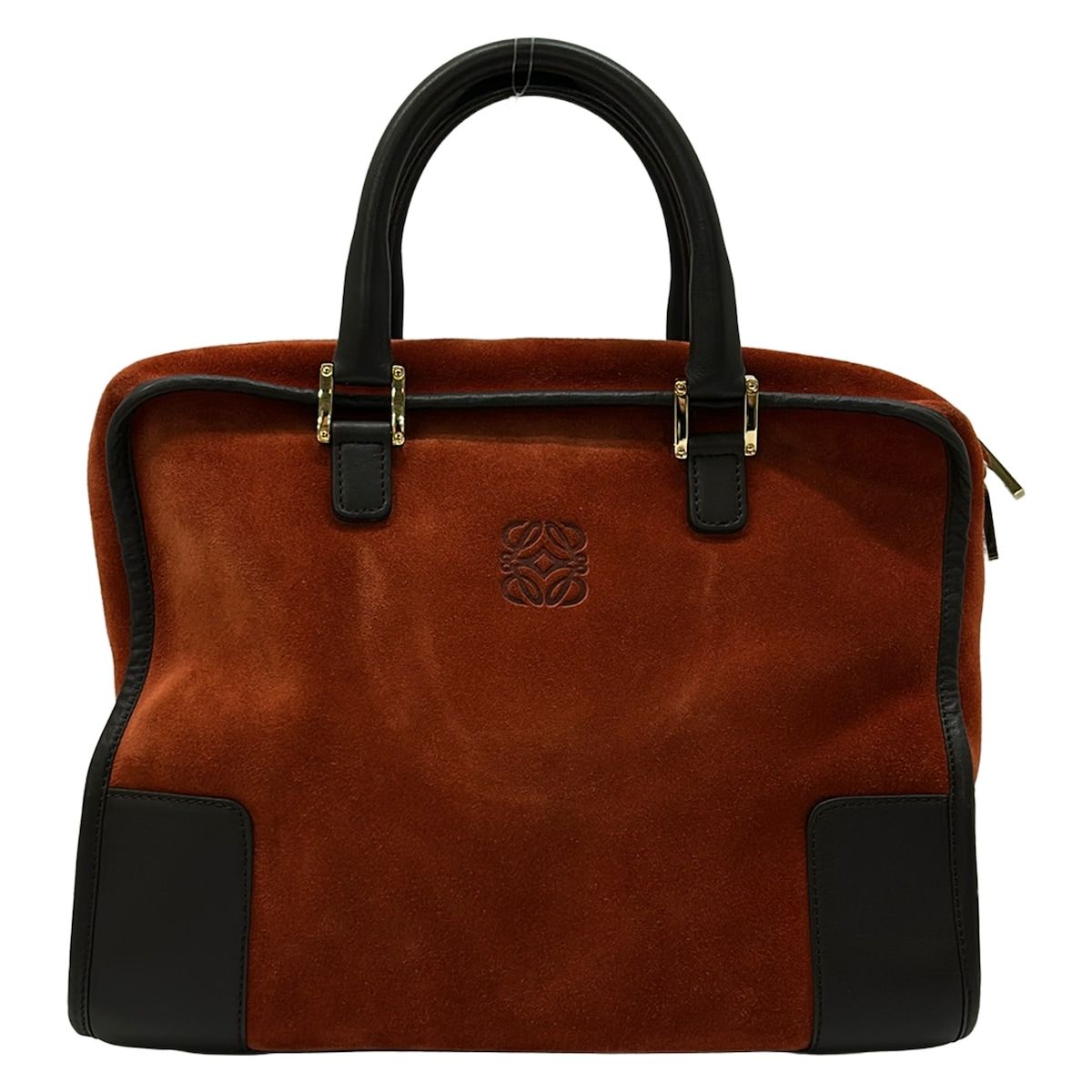 LOEWE(ロエベ) ハンドバッグ アマソナ ブラウン×ダークブラウン レザー 