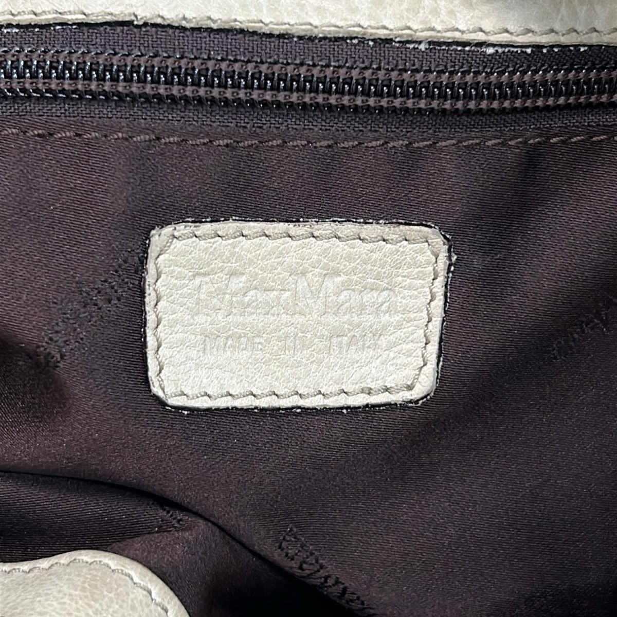 Max Mara(マックスマーラ) ハンドバッグ - ベージュ レザー - メルカリ