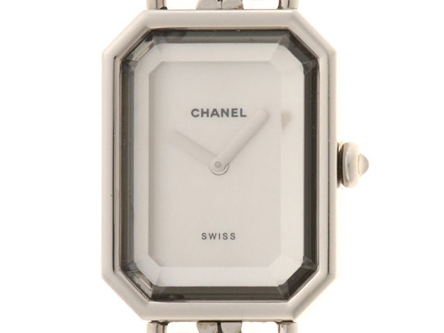 CHANEL シャネル プルミエールM H1639 腕時計 ステンレススチール/レザー ホワイト レディース【中古】472