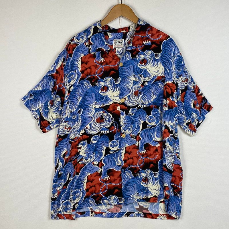【中古品】 HOUSTON ヒューストン ALOHA SHIRT 41022 アロハ シャツ 半袖 トップス 【145-260718-sa-01-tei】