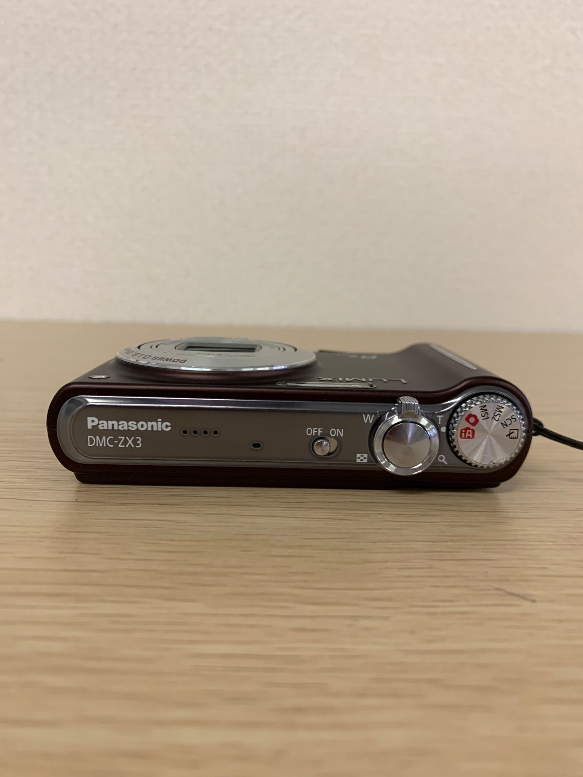 蓋の破損あり・通電動作未確認】Panasonic LUMIX DMC-ZX3 ブラウン