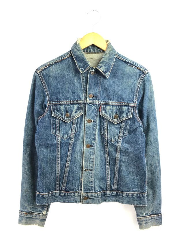【ジャンク品】 LEVI'S リーバイス BIG-E 60~70's 4TH TYPE DENIM JACKET 不均等V ビッグE 60~70年代 フォース タイプ デニム ジャケット 【146-260718-rt-08-tagh】