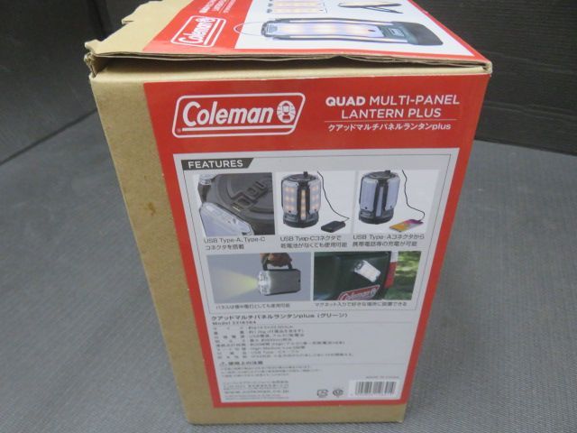 未使用 Coleman コールマン QUAD MULTI-PANEL LANTERN PLUS クアッド