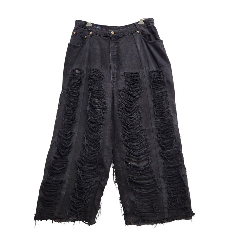 【現状渡し品】 USED REMAKE DAMAGE DENIM PANTS リメイク ダメージ デニムパンツ ジーンズ 【157-260718-as-08-izu】