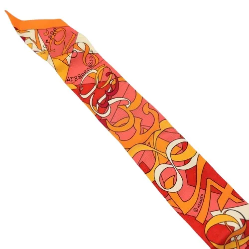 HERMES エルメス ツイリー オレンジカラー 糸取れ スカーフ (やや傷や