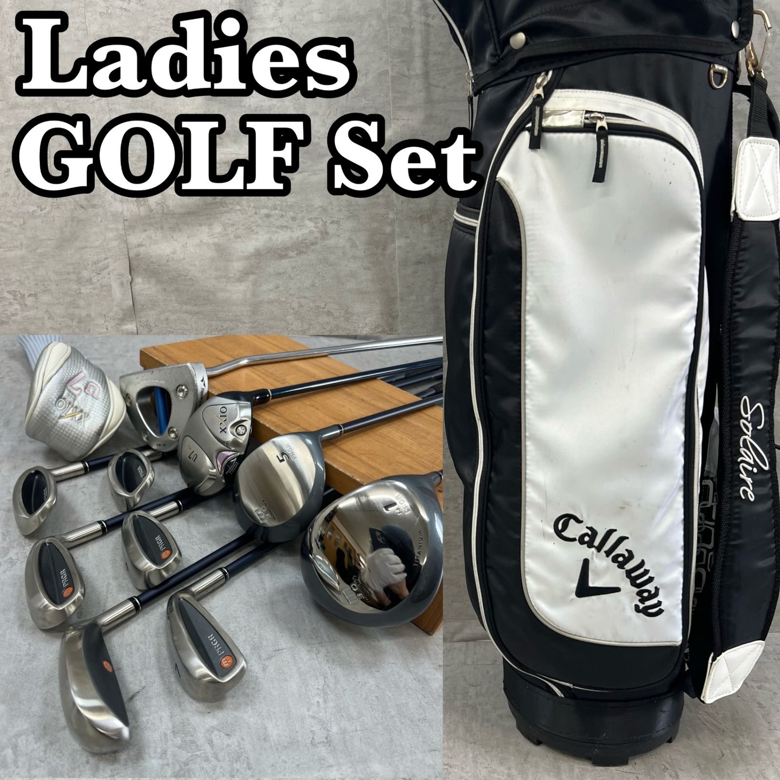 プロギア キャロウェイ レディースゴルフ クラブセット 10本 カーボン L 右利き用 PRGR Callaway
