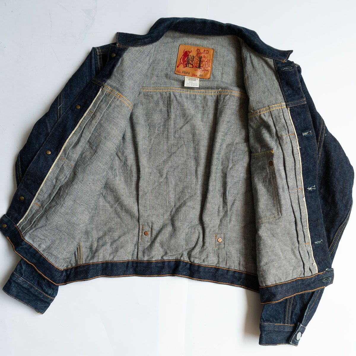 美品/濃紺】EVISU 【1506/初期/水牛パッチ/1ST デニムジャケット】40