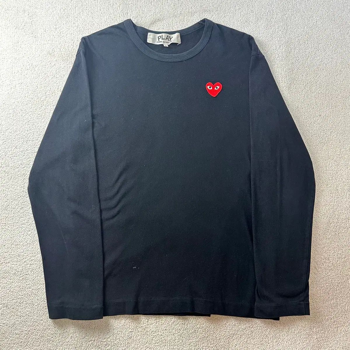 95 コム・デ・ギャルソン ハートワッペン ロングスリーブ Tシャツ #166