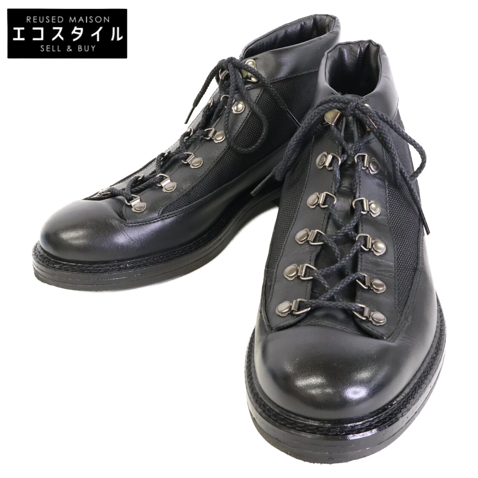 monsieur NICOLE　ムッシュニコル　2462-7020 スムースレザー マウンテンブーツ　26 1/2