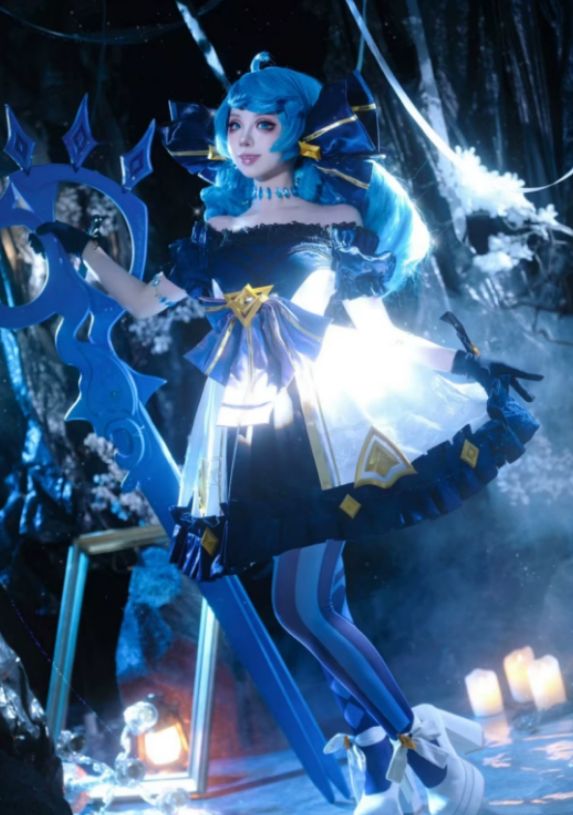 新品未使用 グウェン 霊羅人形 コスプレ衣装 LOL ゴシックドレス 豪華セット XS～3XL