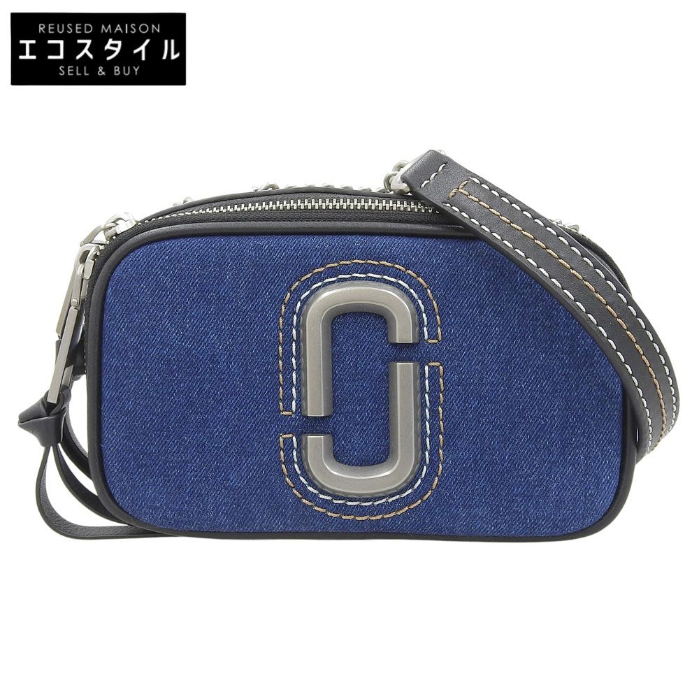 MARC JACOBS　マーク ジェイコブス　新品同様 ザ デニム チェーン スナップショット ショルダーバッグ レディース ブルー 2F4HCR027H05 473