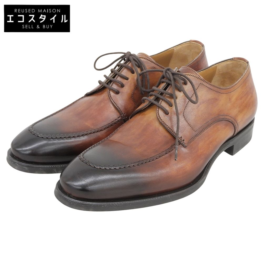 MAGNANNI　マグナーニ　美品 外羽根 プレーントゥ シューズ メンズ ブラウン 40 21232　40