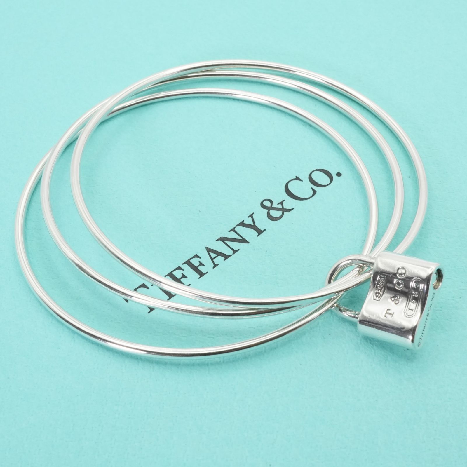 希少美品 ティファニー トリプル フープ カデナ ブレスレット/24-5040S