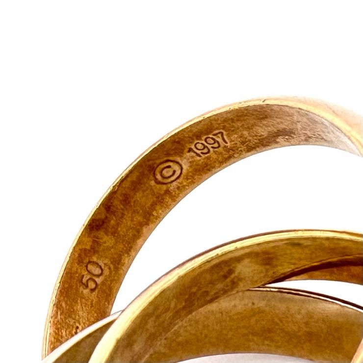 CARTIER K18 トリニティ リング クラシック MM #50 10号 指輪 鑑定済み