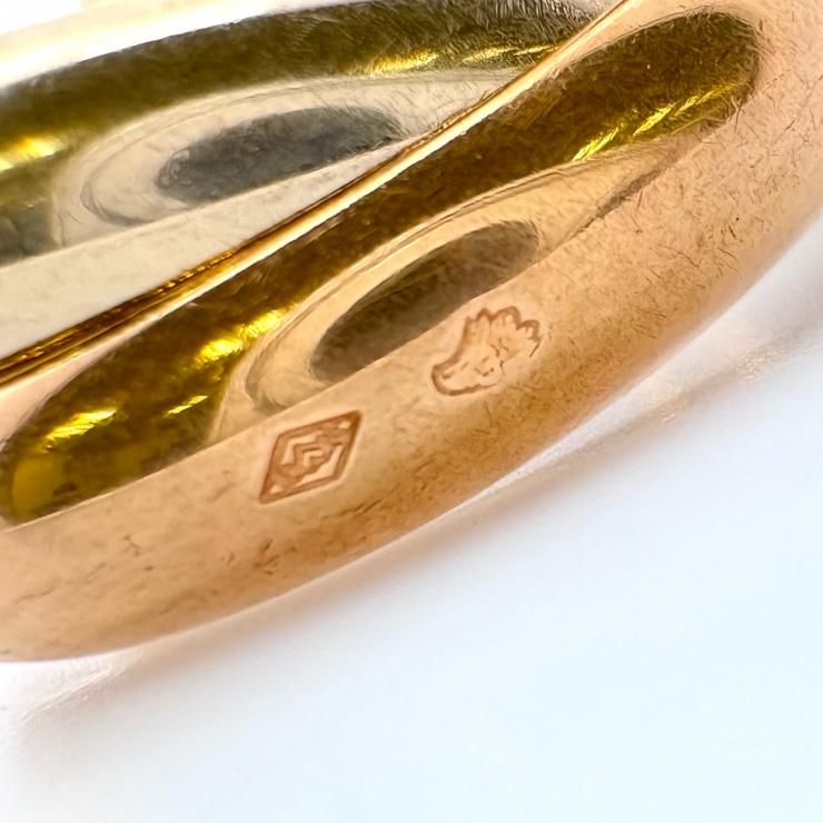 CARTIER K18 トリニティ リング クラシック MM #50 10号 指輪 鑑定済み