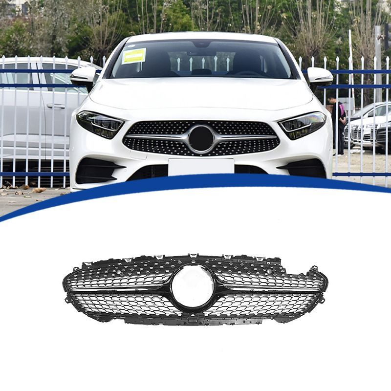 ベンツ CLS C257 2019-2021年対応 フロントグリル 多点装飾デザイン ABS製 エアインテークグリル フロントフェイス 外装アクセントパーツ