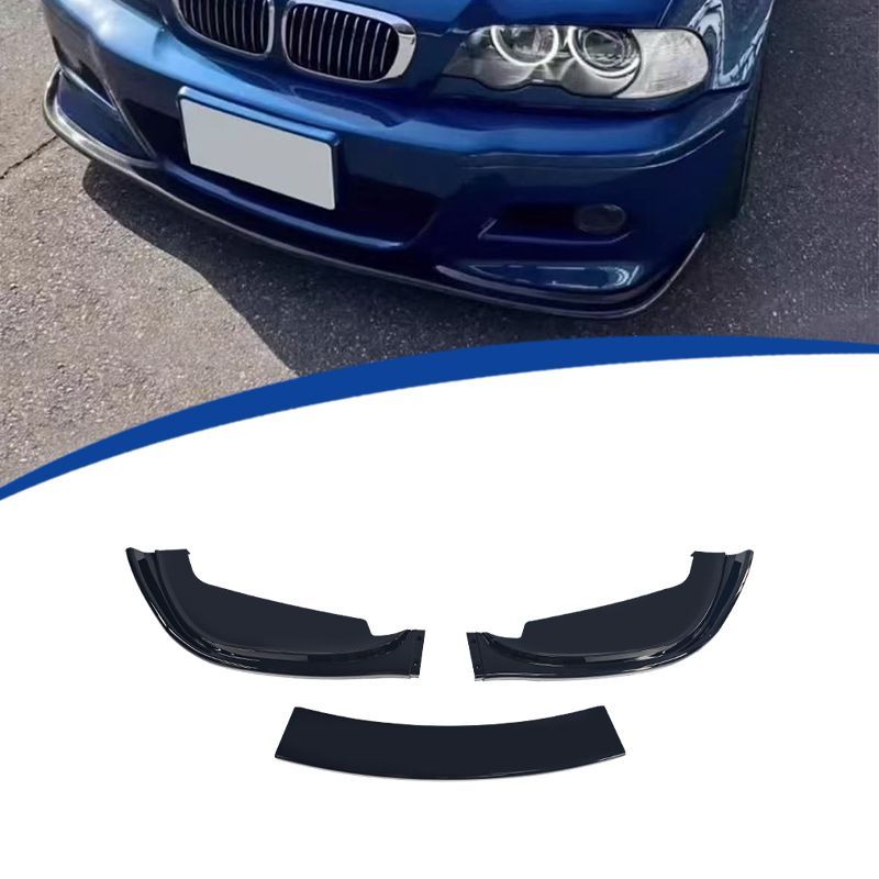BMW 3シリーズ 3 Series E46 M3 1998～2005年対応 フロントバンパー下部 フロントリップスポイラー 3分割セット PP製 掲載画像カラー 外装ドレスアップアクセント