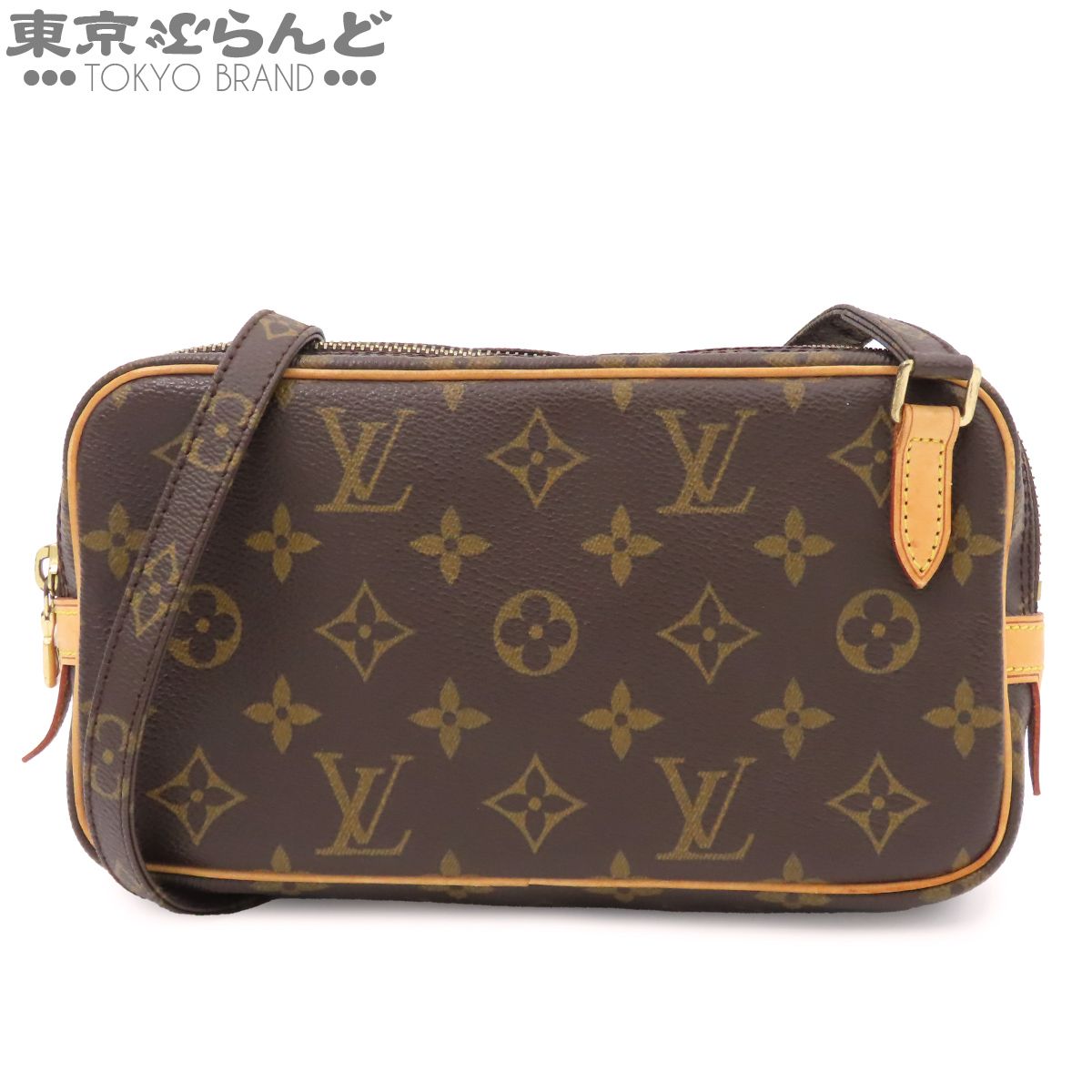 ルイヴィトン LOUIS VUITTON ポシェット マルリーバンドリエール M51828 ブラウン モノグラムキャンバス ショルダーバッグ レディース 101873247