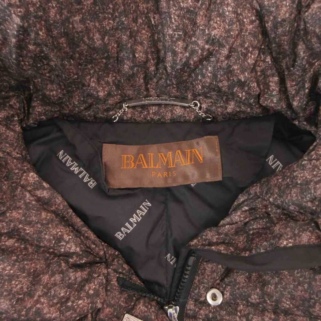 極美品】高級 BALMAIN バルマン 総柄 花柄 ダウンコート M バルマン 