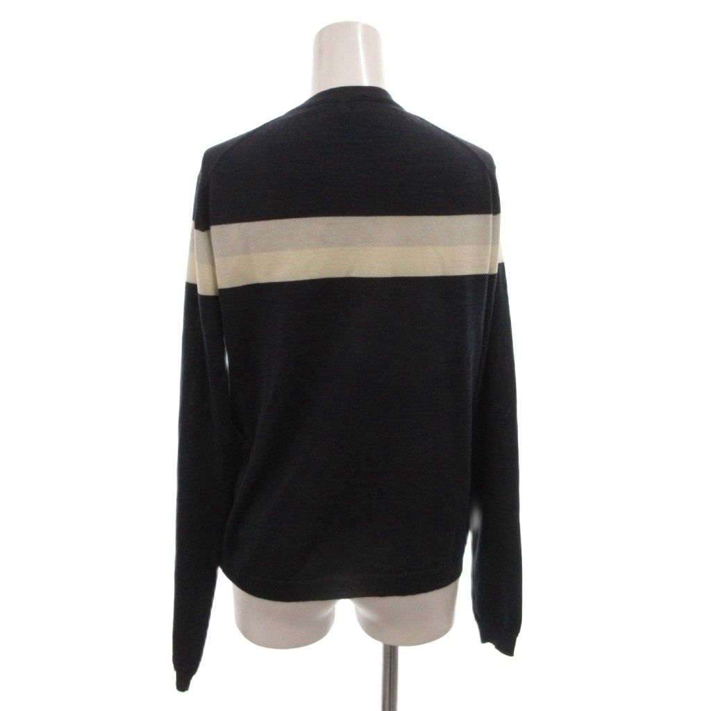 ジョンスメドレー JOHN SMEDLEY カーディガン ニット ウール S 紺