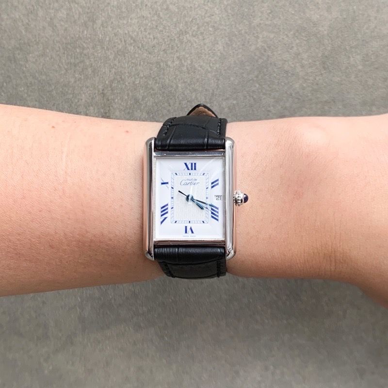 【OH済み】カルティエ マストタンク XL ホワイトローマン文字盤 シルバー メンズ 腕時計 CARTIER 時計 OH済み】カルティエ マストタンク XL ホワイトローマン文字盤 シルバー