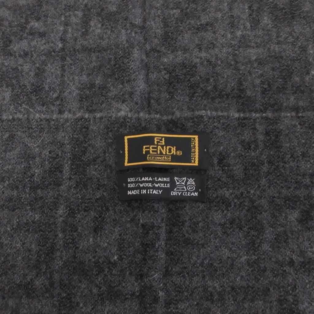 フェンディ FENDI FF ズッカ柄 マフラー ストール ロゴ フリンジ 総柄