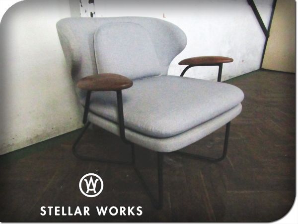新品/未使用品/STELLAR WORKS/ステラワークス/Chillax Lounge Chair/Nic Graham/ウォールナット材/スチール/ラウンジチェア/50万円/ft8530m